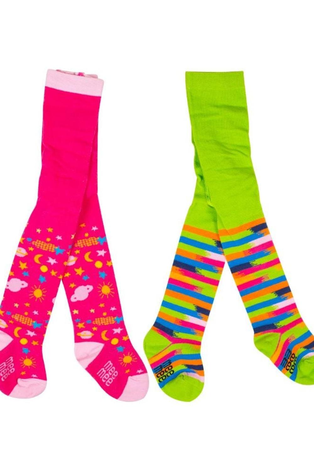 Mee Mee Cozy Feet Anti-Skid Baby Stockings(Pack Of 2)(Pink_green)